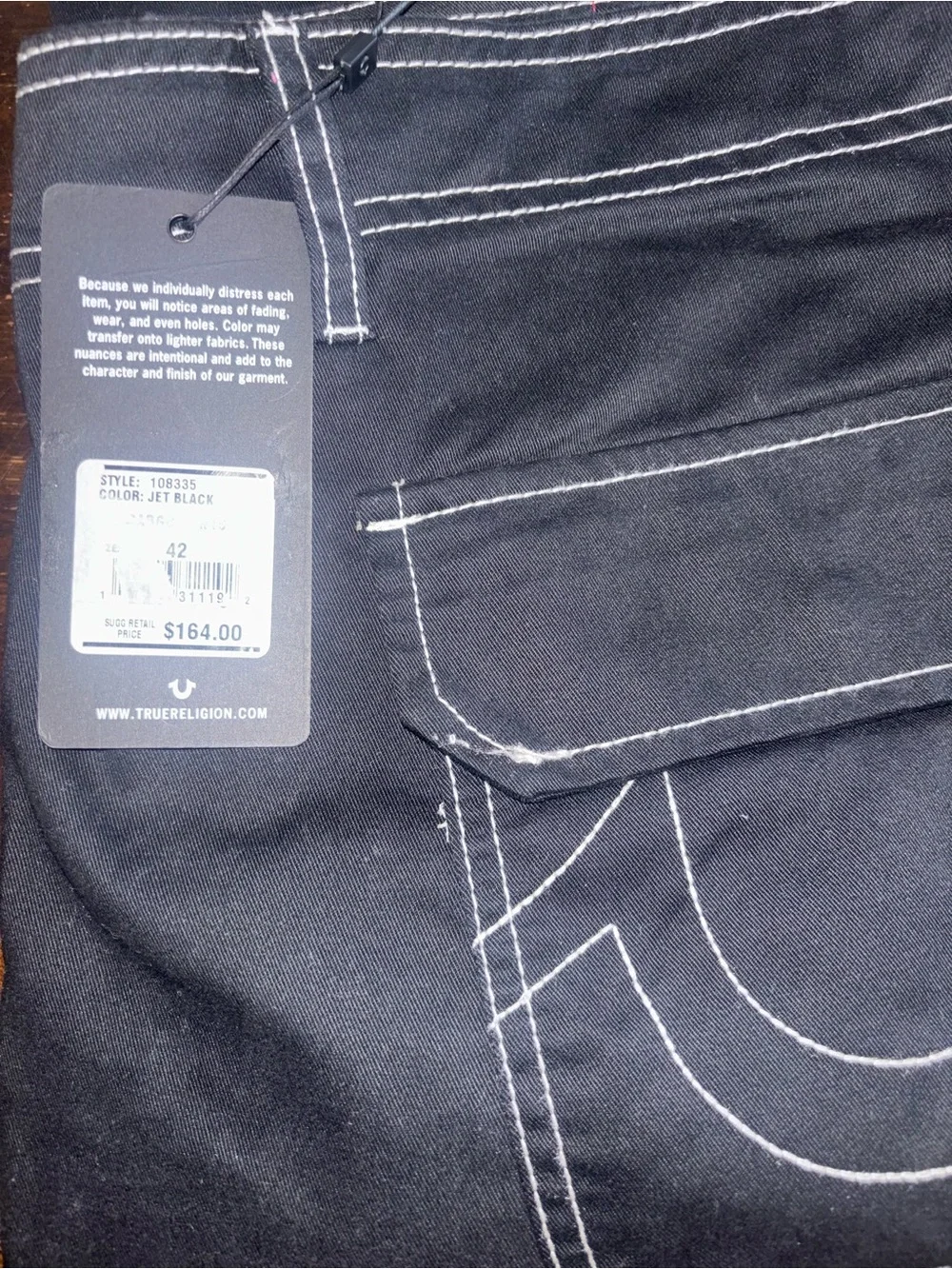 True Religion Men’s Jet Black Jeans